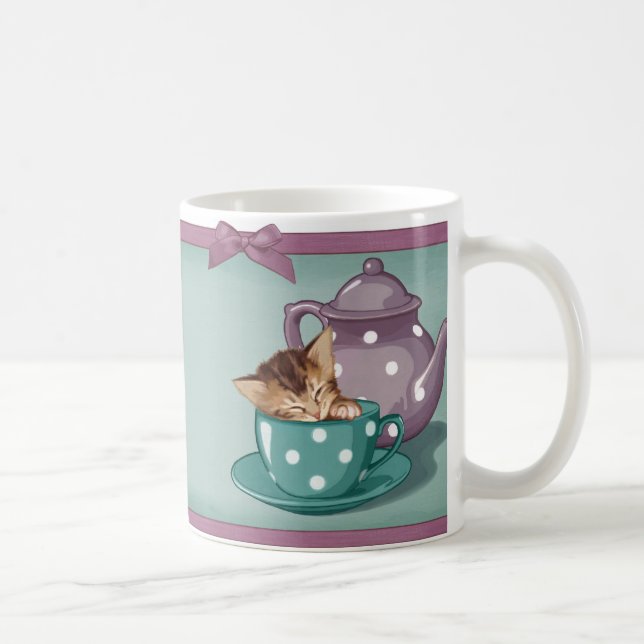 Taza De Café Teacup Kitten (Derecha)