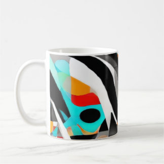 Taza De Café Teal Splash Abstract Waves