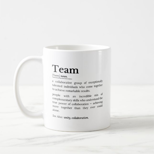 Taza De Café Team Definition – The Power of Collaboration  (Izquierda)
