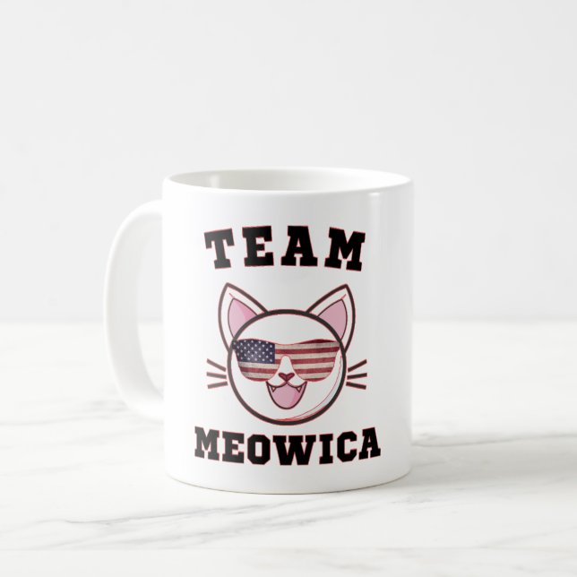 TAZA DE CAFÉ TEAM MEOWICA - FUNNY CAT LOVER AMERICAN TOKYO 2021 (Anverso izquierdo)