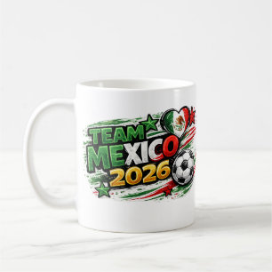 Taza De Café TEAM MÉXICO 2026 Fan Orgullo Mexicano Fútbol