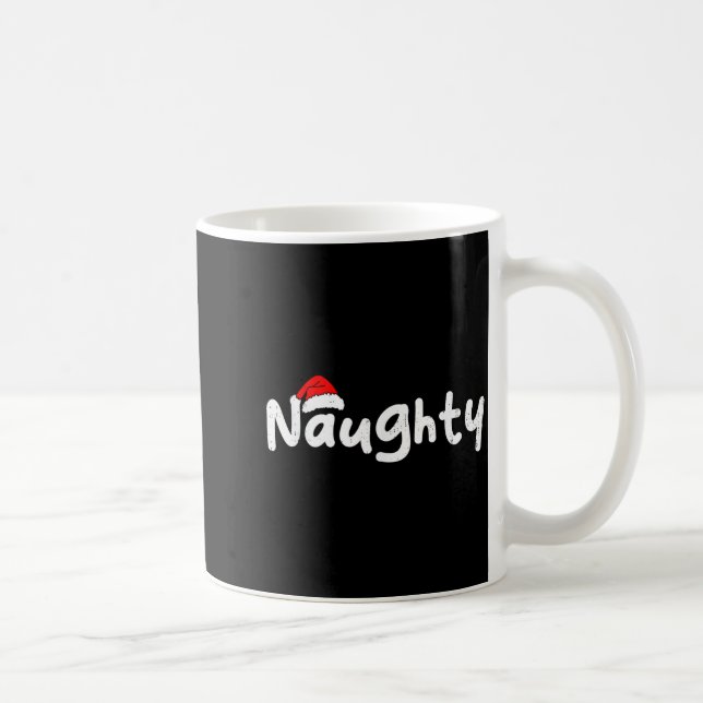 Taza De Café Team Naughty Funny Christmas Couple Matching Team  (Derecha)
