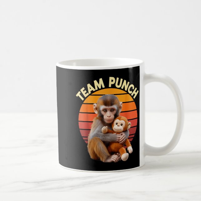 Taza De Café Team Punch Monkey Plush Retro Sun (Derecha)