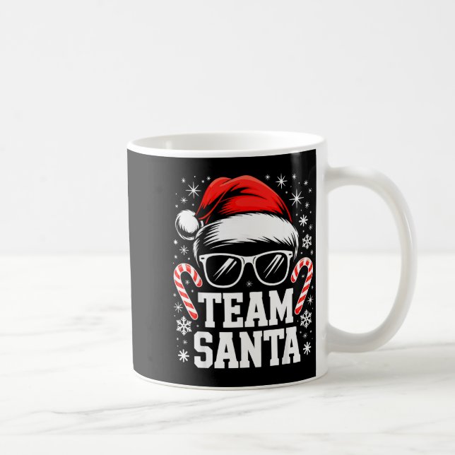 Taza De Café Team Santa Shirt Adult Kids Christmas Santa Squad  (Derecha)
