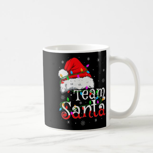 Taza De Café Team Santa Xmas Pajamas Matching Family Group Chri (Derecha)