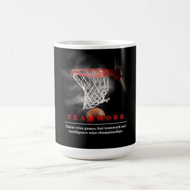 Taza De Café Teamwork Basketball Motivational Inspirational (Centro)