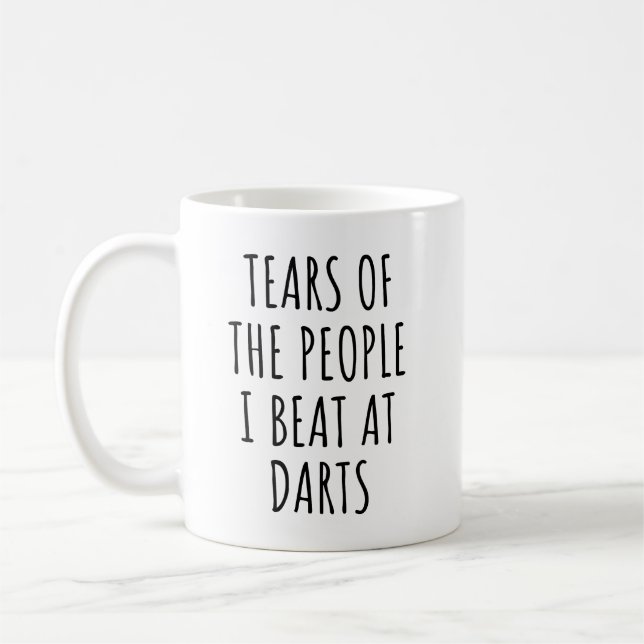 Taza De Café Tears Of The People I Beat at Darts Funny  (Izquierda)