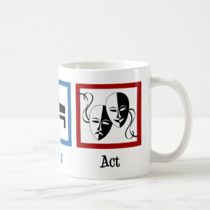 Taza De Café Teatro de actores divertidos de Eat Sleep Act