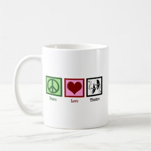Taza De Café Teatro de amor por la paz cute a las mujeres