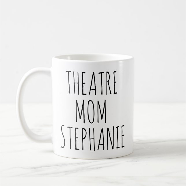 Taza De Café Teatro Mamá moderna personalizado (Izquierda)