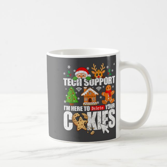 Taza De Café Tech Suprt Christmas Cookies Women Men Funny Chris (Derecha)