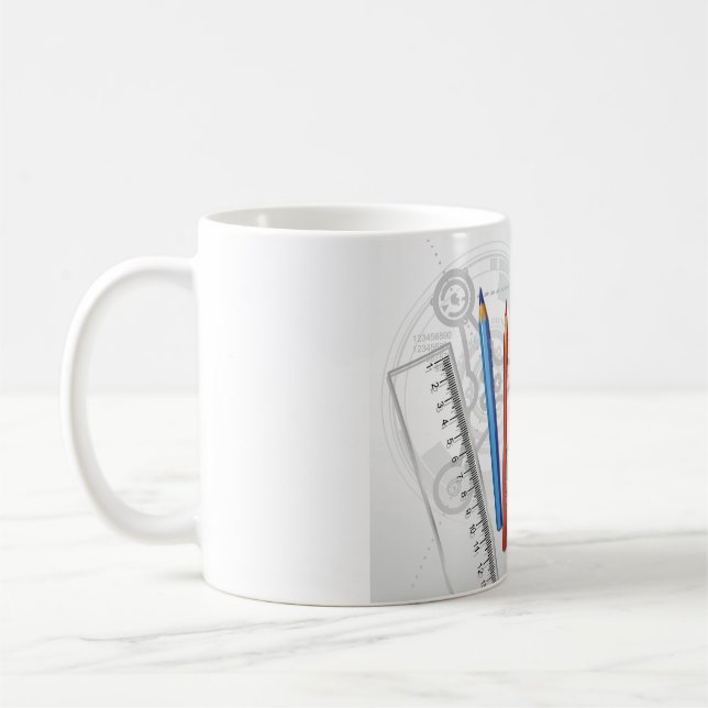 Taza De Café Technical Drawing Office Supplies (Izquierda)