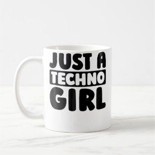 Taza De Café Techno Clubbing Raver Electro Rave Solo Una Chica 