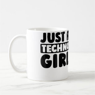 Taza De Café Techno Clubbing Raver Electro Rave Solo Una Chica