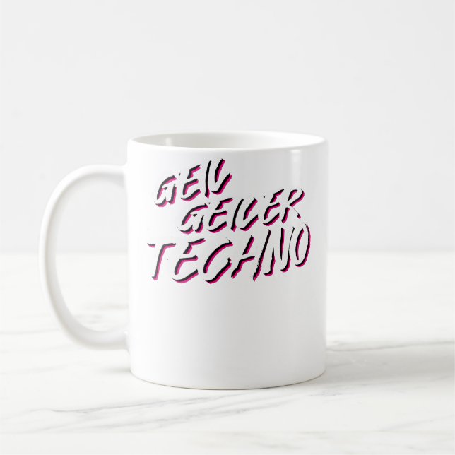 Taza De Café Techno Edm House Música Electro Ácida (Izquierda)