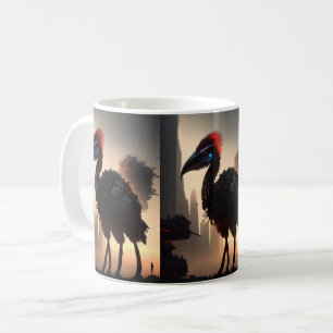 Taza De Café "Techno-Feathers: The Futuristic Emu Robot"