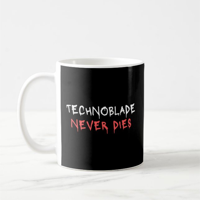 Taza De Café Technoblade nunca muere (Izquierda)
