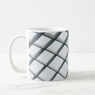 Taza De Café Techo metalizado blanco y cúpula de cristal
