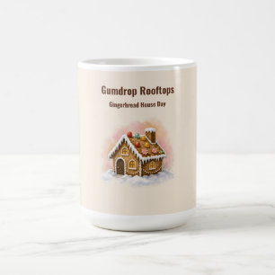 Taza De Café Techos de Gominola Casa de Pan de Jengibre Día