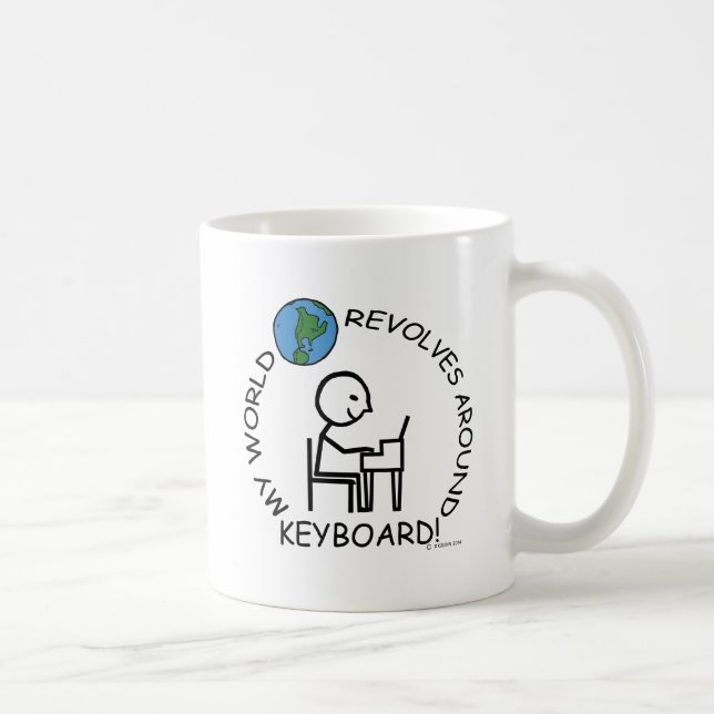Taza De Café Teclado - El mundo gira (Derecha)