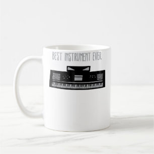 Taza De Café Teclado Eléctrico Piano Músico Instrumento Teclado