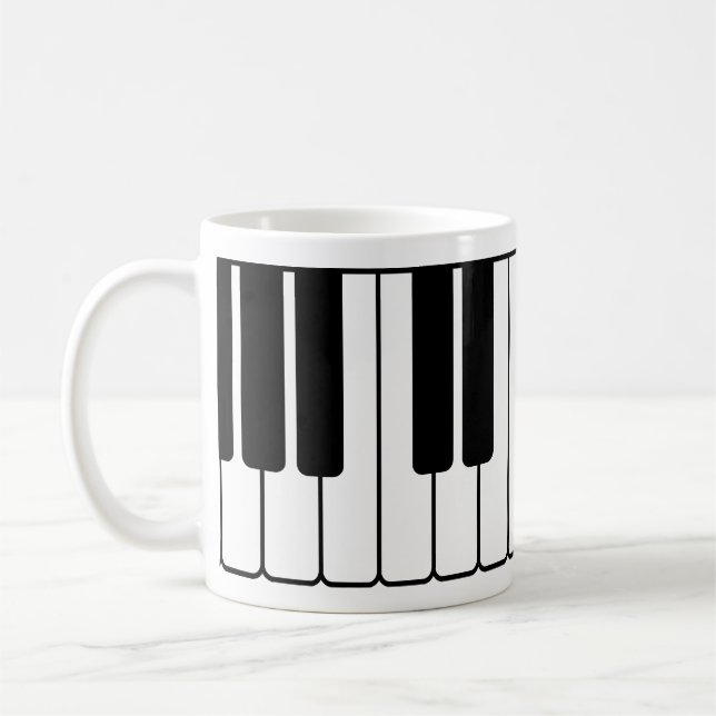 Taza De Café Teclado piano regalo novedad jumbo teclas (Izquierda)