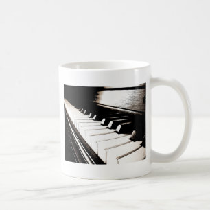 Taza De Café Teclas de Piano Macro