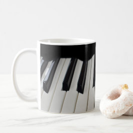 Taza De Café Teclas de piano retorcidas de dos dedos de tono
