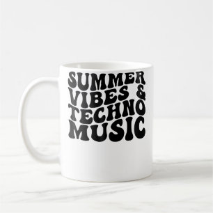 Taza De Café Técnica de Música Techno de Verano Fiesta de Playa