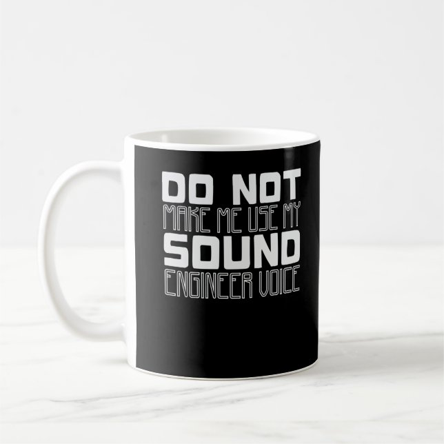 Taza De Café Técnico de audio de Chiste de voz de ingeniero de  (Izquierda)