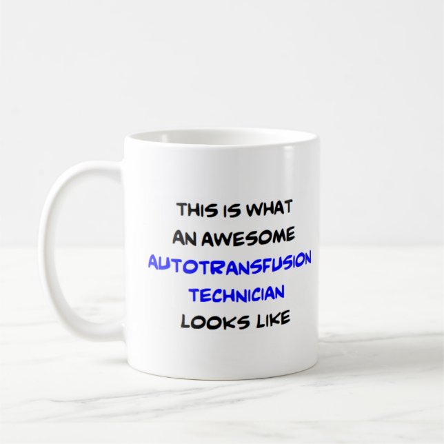 Taza De Café técnico de autotransfusión, impresionante (Izquierda)