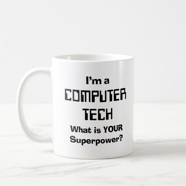 Taza De Café técnico de computadoras (Izquierda)