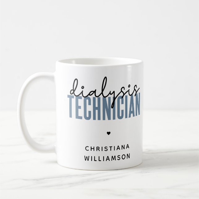 Taza De Café Técnico de diálisis personalizado | Regalos tecnol (Izquierda)