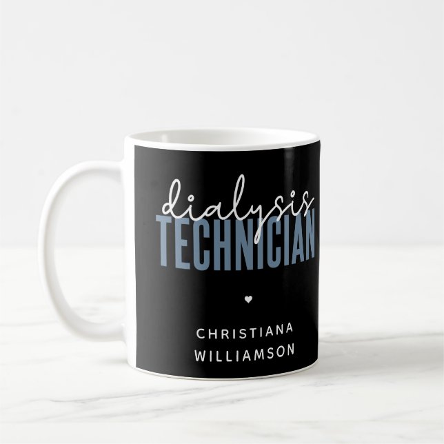 Taza De Café Técnico de diálisis personalizado | Regalos tecnol (Izquierda)