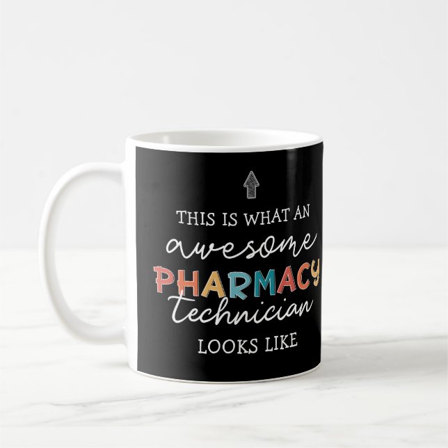 Taza De Café Técnico de farmacia Impresionante Farmacia Funny (Izquierda)
