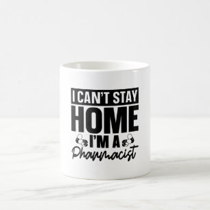 Taza De Café Técnico de farmacia no puedo quedarme en casa Farm