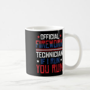 Taza De Café Técnico de fuegos artificiales 4 de julio divertid