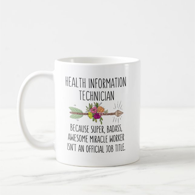 Taza De Café Técnico de Información de Salud Registros Médicos  (Izquierda)