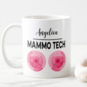 Taza De Café Técnico de Rayos X Personalizado Nombre MAMMO TECH