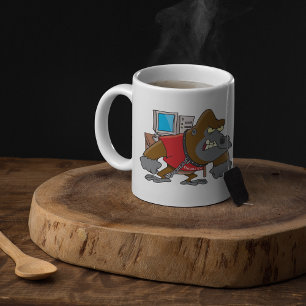 Taza De Café Técnico de TI de Seguridad de Gorila Enojado