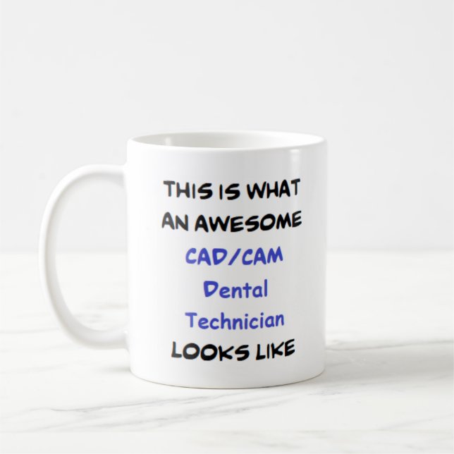 Taza De Café técnico dental de cad/cam, impresionante (Izquierda)