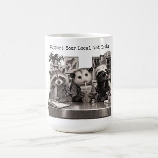 Taza De Café Técnico veterinario Mapache Zarigüeya Mofeta Humor