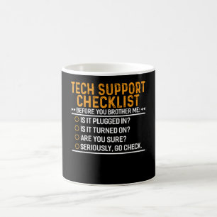 Taza De Café Tecnología de asistencia técnica Geek Funny Techie