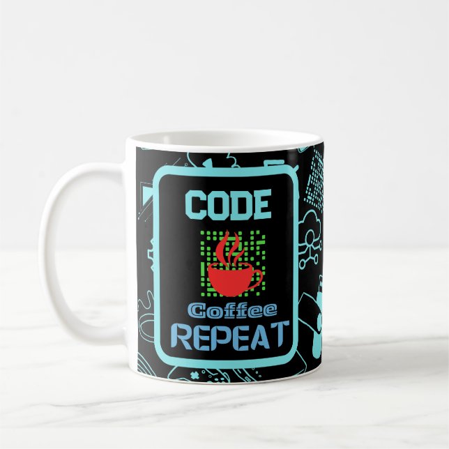 Taza De Café tecnología de codificación de programación de inge (Izquierda)