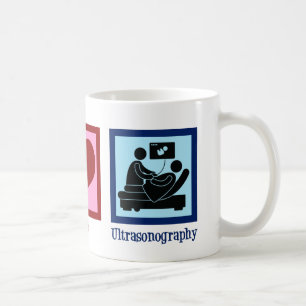 Taza De Café Tecnología de ultrasonografía de amor por la paz