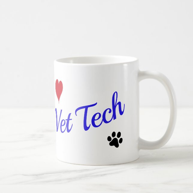 Taza De Café Tecnología del veterinario - la pata imprime en mi (Derecha)