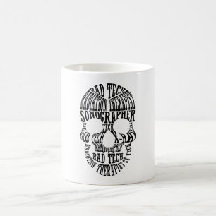 Taza De Café Tecnología Rad Tech Skull Tecnólogo Xray Radiology