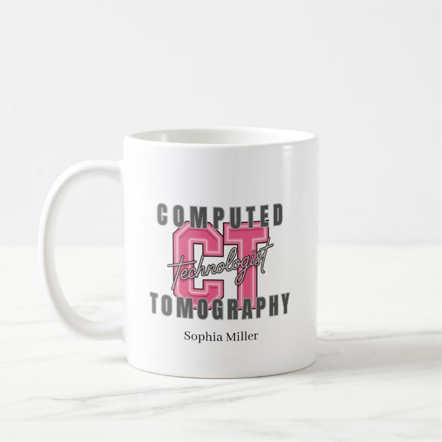 Taza De Café Tecnólogo de Tomografía Computarizada Personalizad (Izquierda)