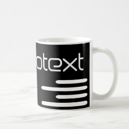 Taza De Café Tecnotexto genial Techno Texto Negro