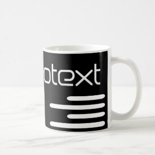 Taza De Café Tecnotexto genial Techno Texto Negro